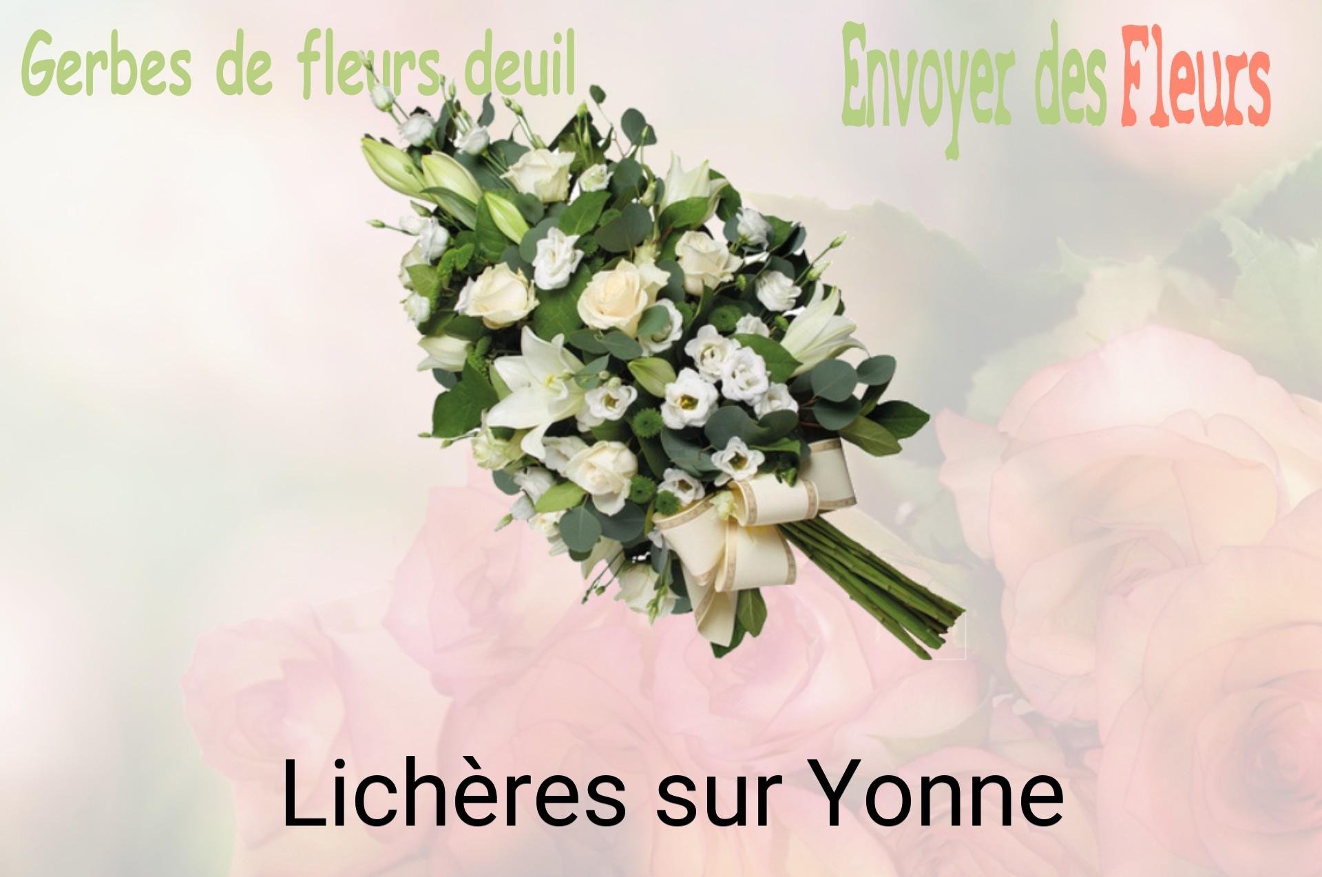 Gerbe de fleurs de deuil livrée à Lichères-sur-Yonne